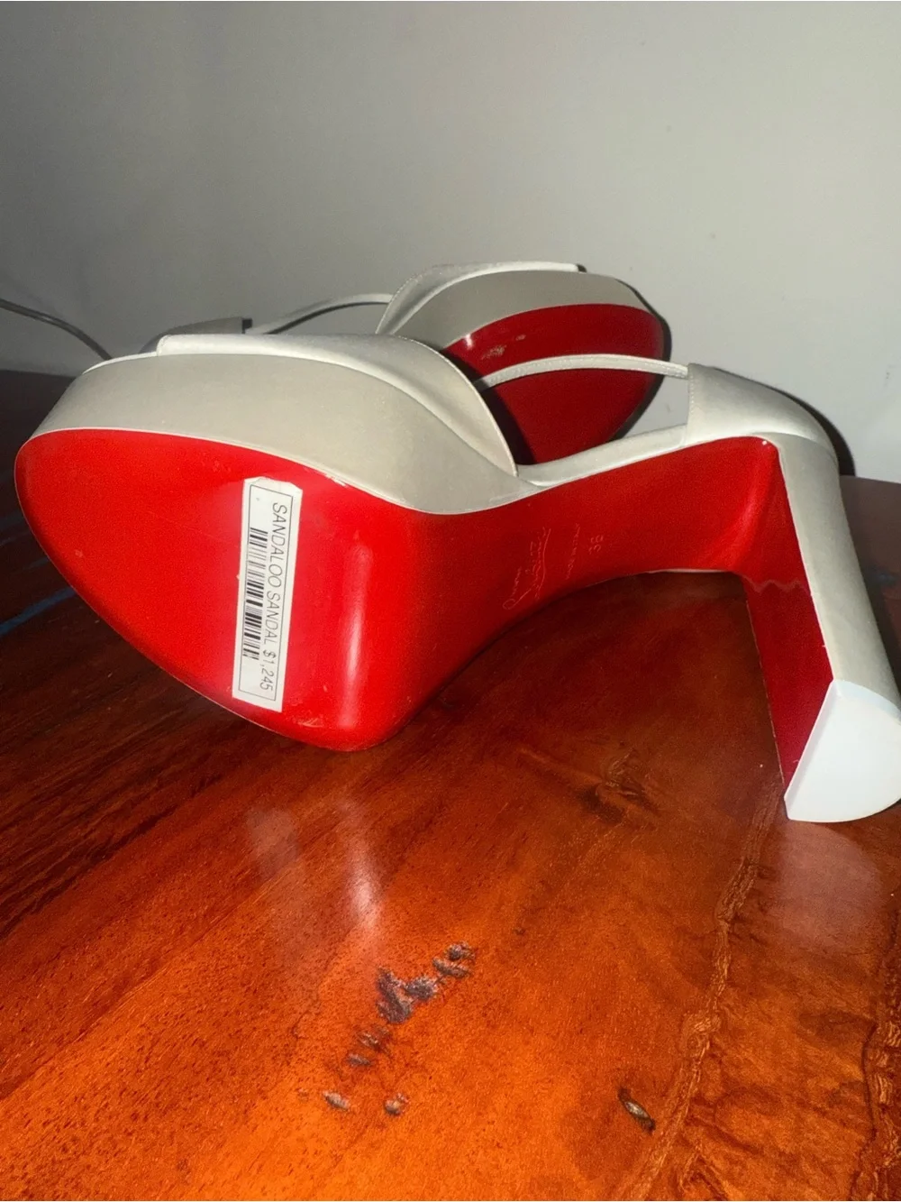 Christian Louboutin White Platform Sandaloo Sandals